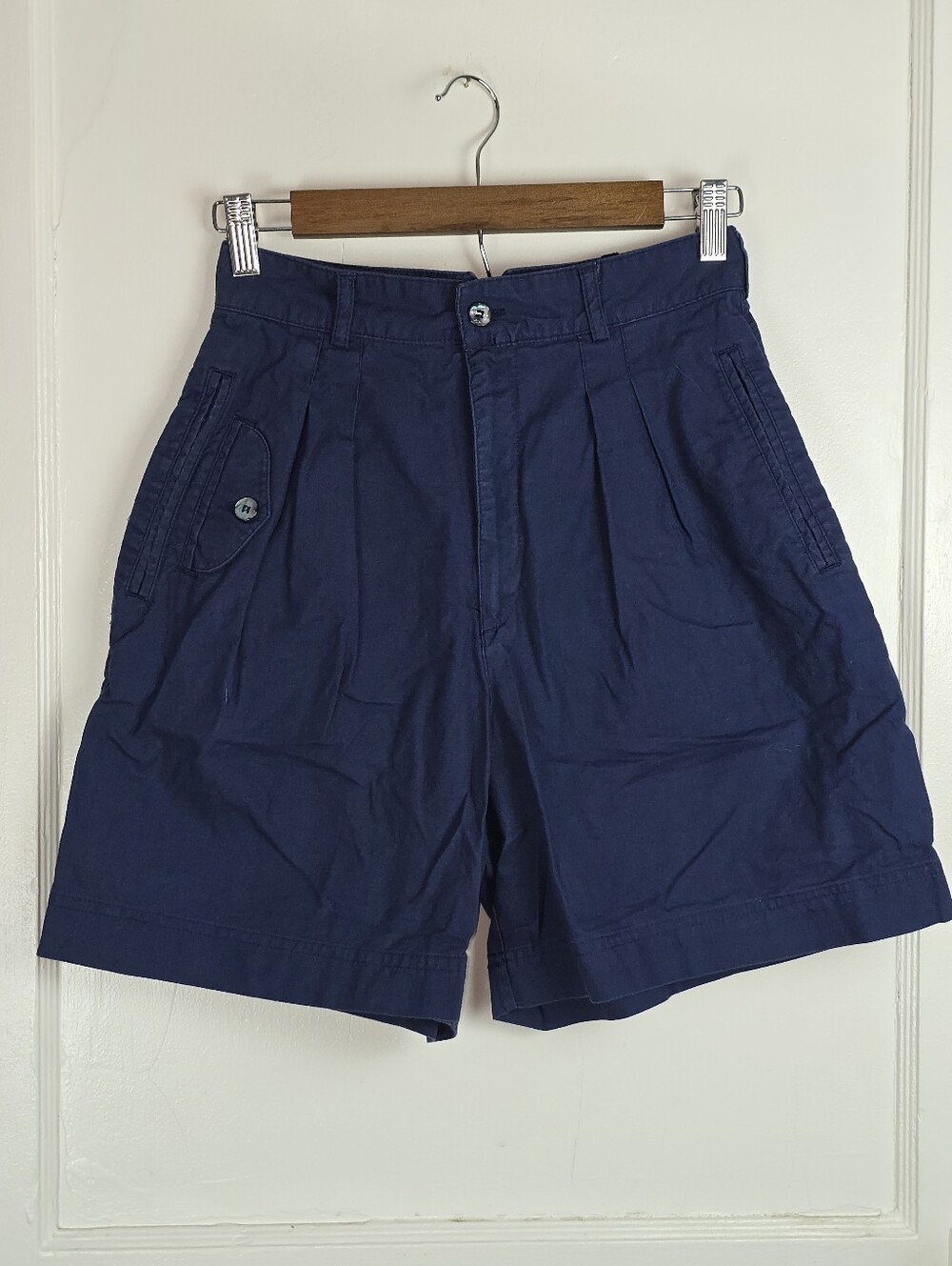 Vintage GAP Blue Cotton High Rise 5" Shorts 7/8